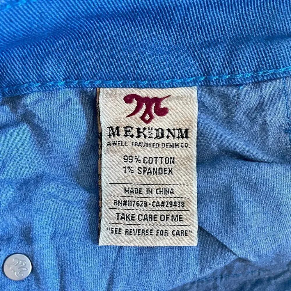 NWT MEK Denim Tyler Cigarette Blue Pants Size 27 × 34 - Picture 14 of 15